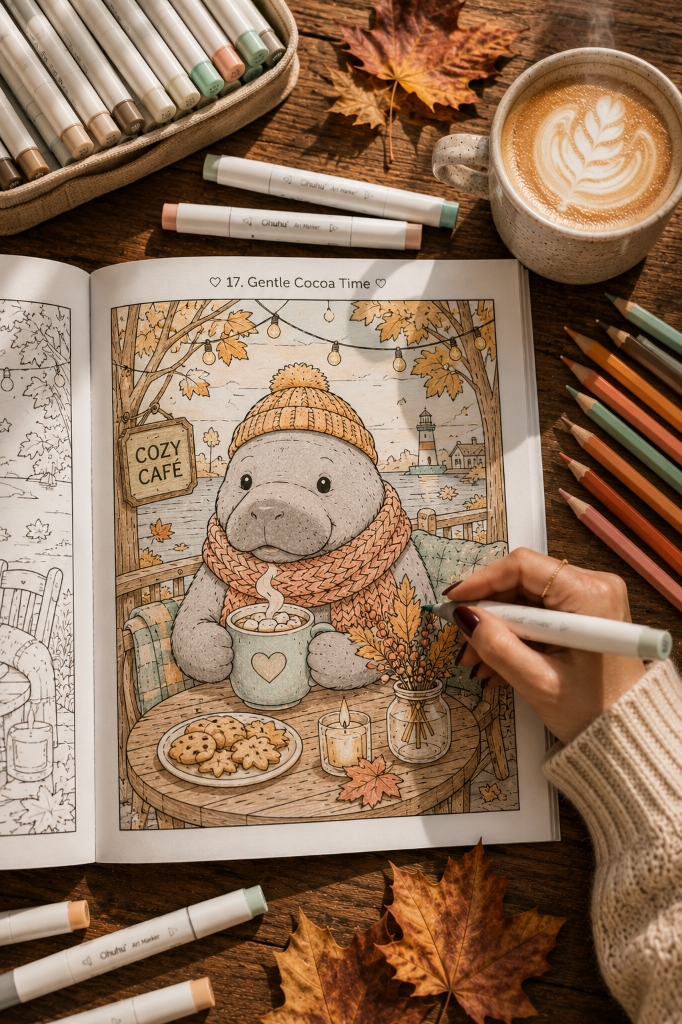 Cozy Animals Coloring Snap with Ohuhu Markers