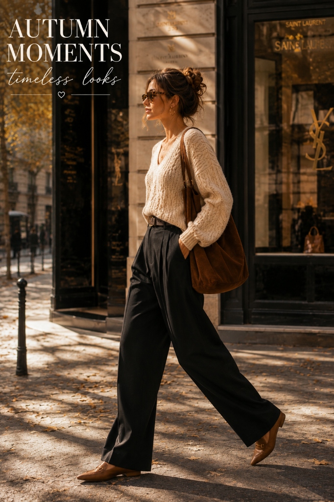 Taupe Knit & Silk Skirt Slide 5