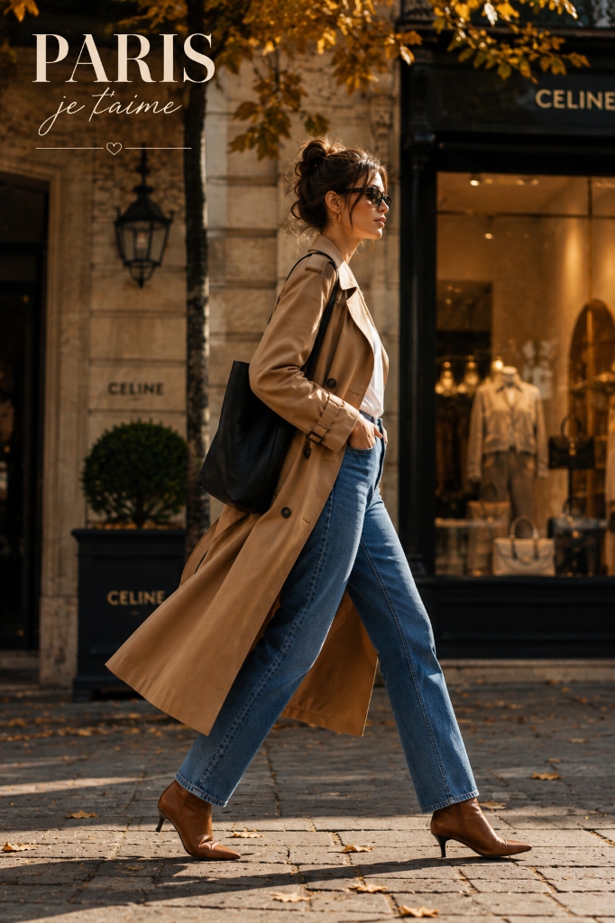 Beige Trench & Midi Dress Slide 2