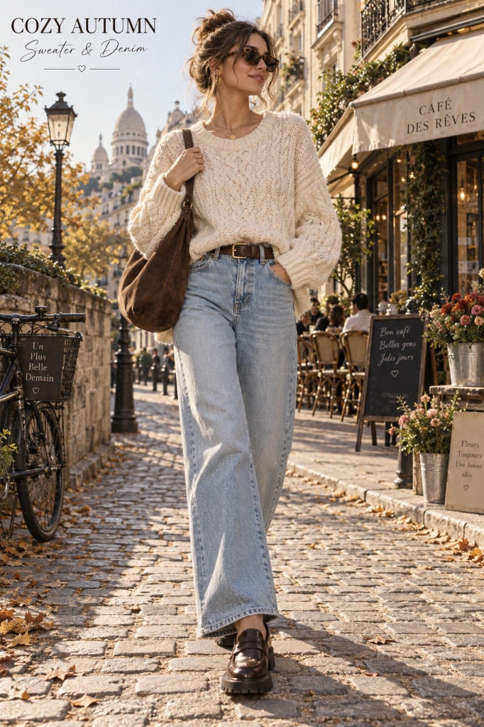Chic Cable Knit Slide 1