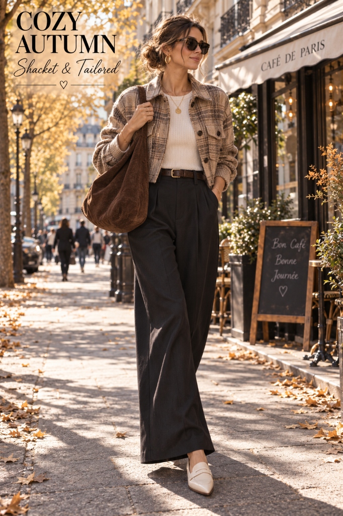 Chic Plaid Shacket Slide 1