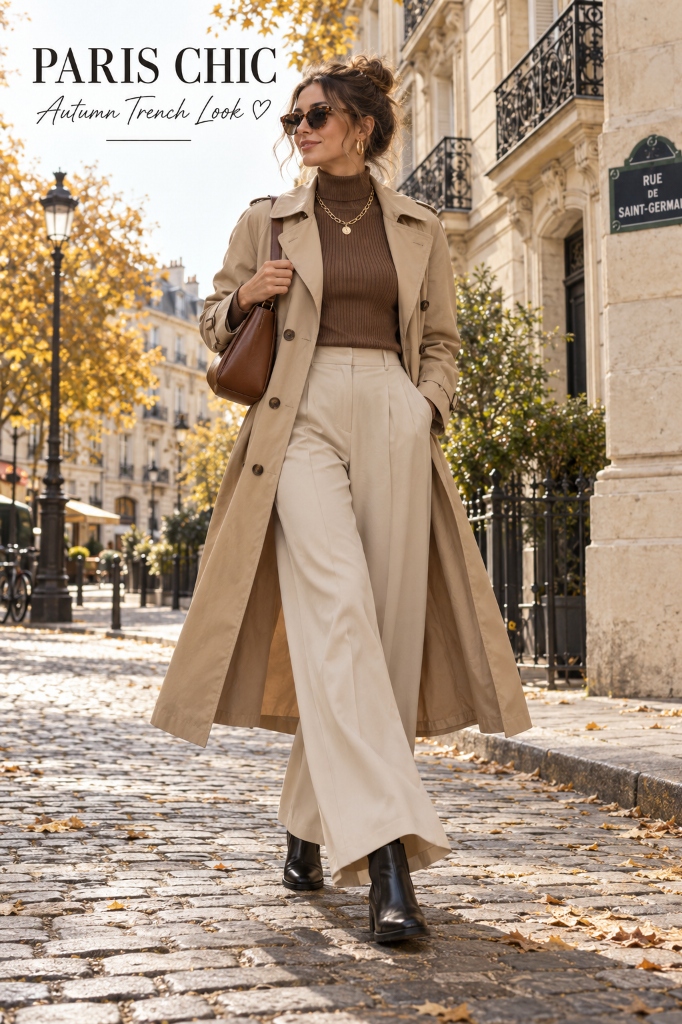Parisian Classic Trench Look Slide 1