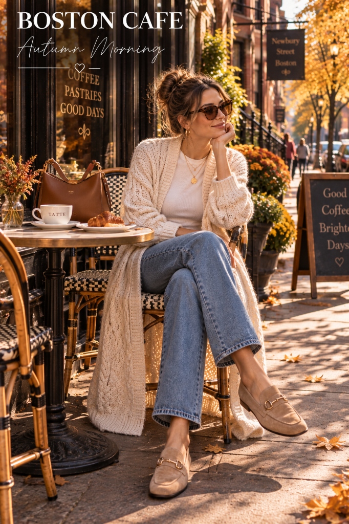 Cream Knit & Leopard Satin Midi Skirt Look Slide 4