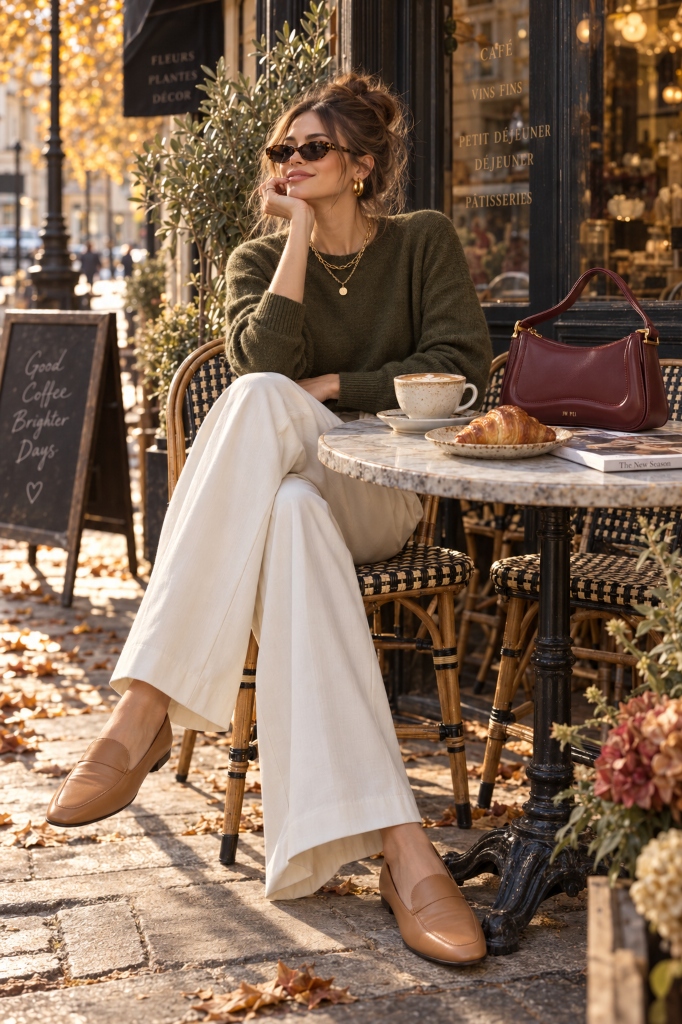 London Olive Knit Look 6 (Cafe Terrace)