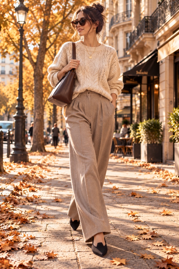 Parisian Cream Cable Knit Look 4 (Paris Walk)