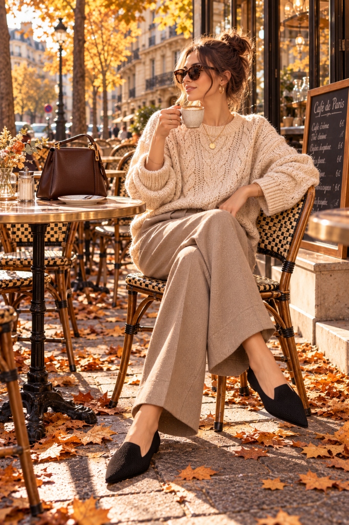 Parisian Cream Cable Knit Look 6 (Cafe Terrace)