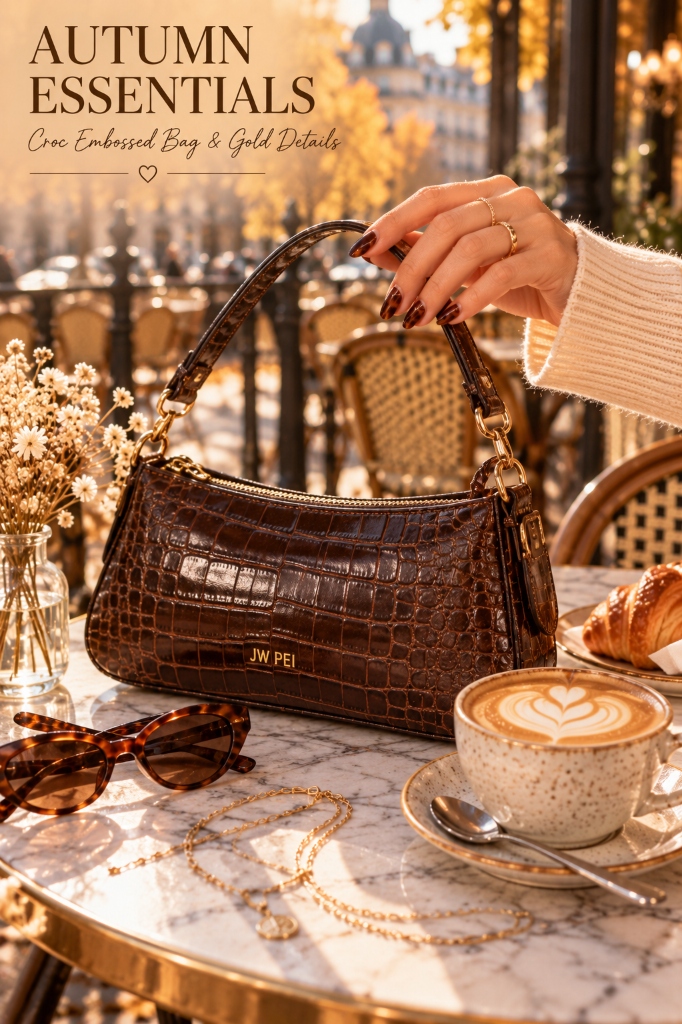 JW PEI Croc Bag & Tortoiseshell Details (Look 30)