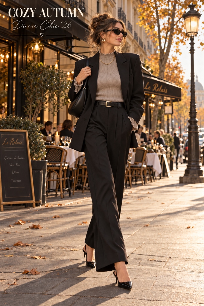 Parisian Fall Dinner Blazer Main Look 1