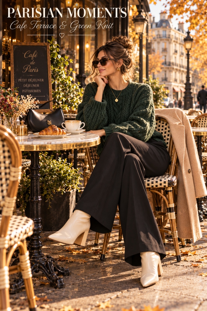 Parisian Cafe Terrace Knit Dress Look (Look 33)