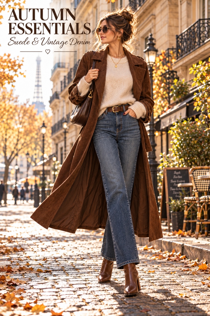 Autumn Suede Trench and Denim Main Look (Look 35)