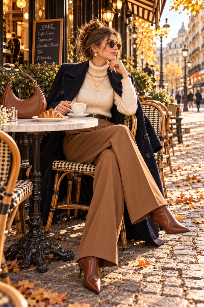 Parisian Cafe Afternoon in Navy Tailored Layers