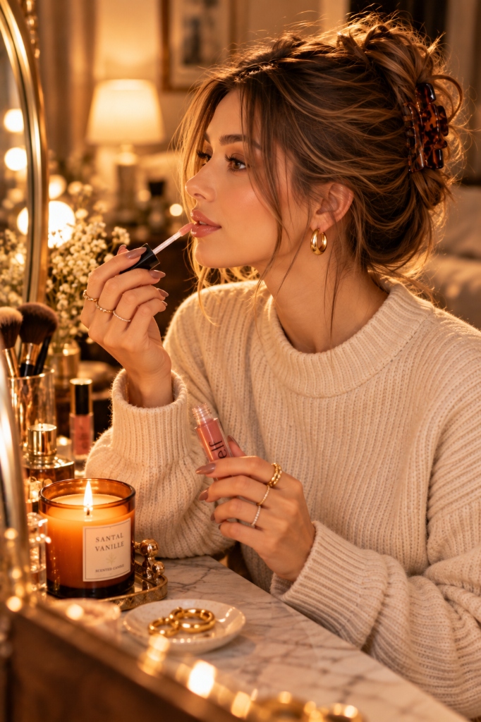 Night Vanity Lip Oil & Claw Clip